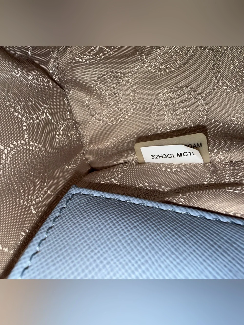 Michael Kors Selma Mini Saffiano Leather Blue Crossbody Bag 32H3GLMC1L
